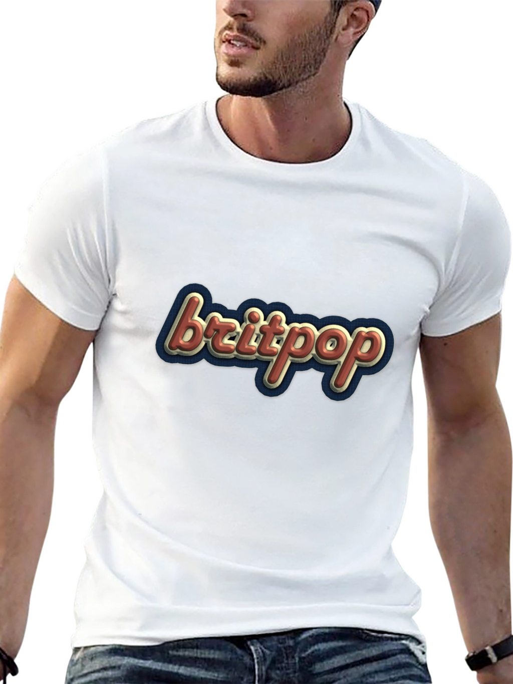 Britpop Retro Style Mens T-Shirt