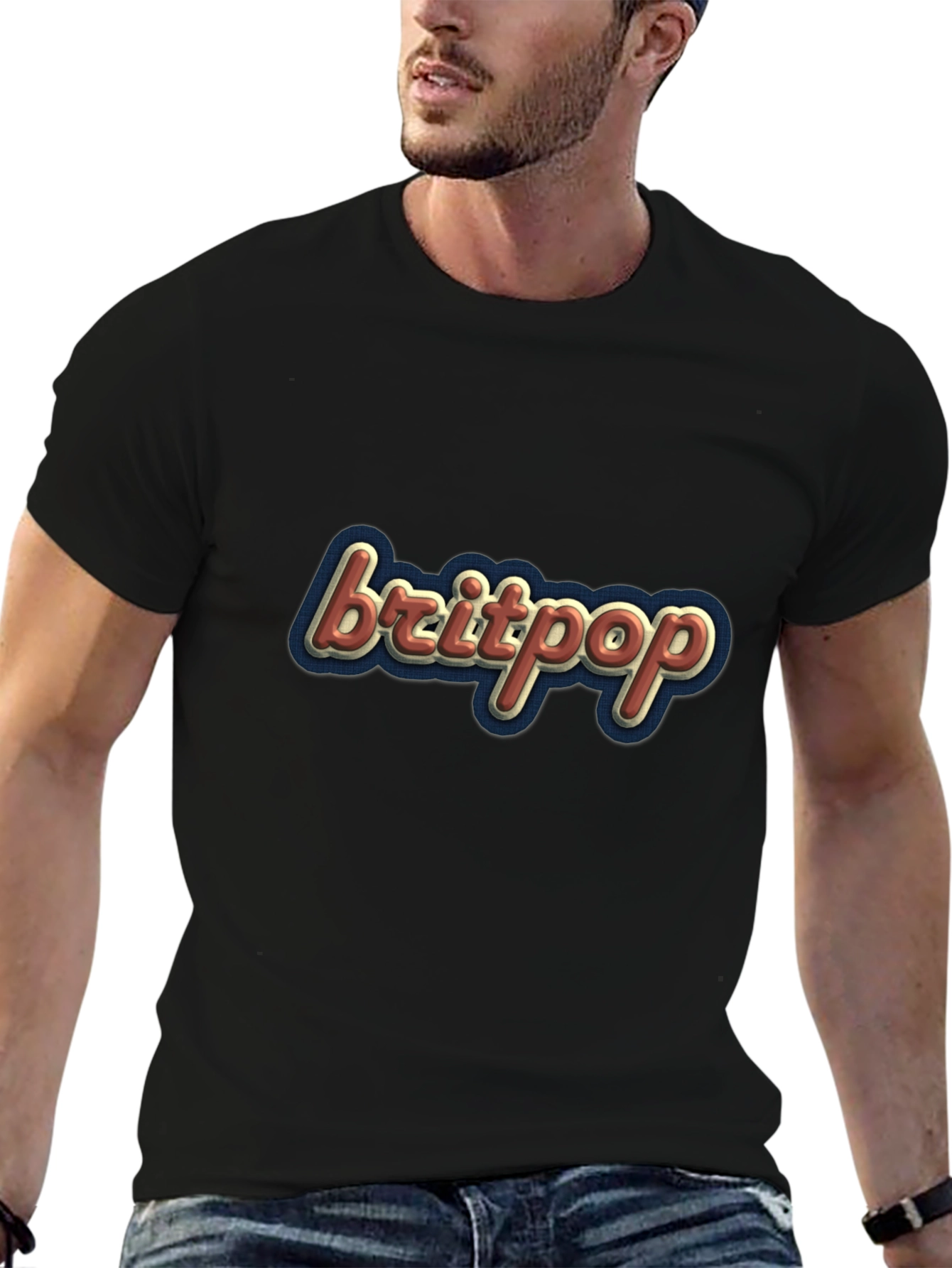 Britpop Retro Style Mens T-Shirt