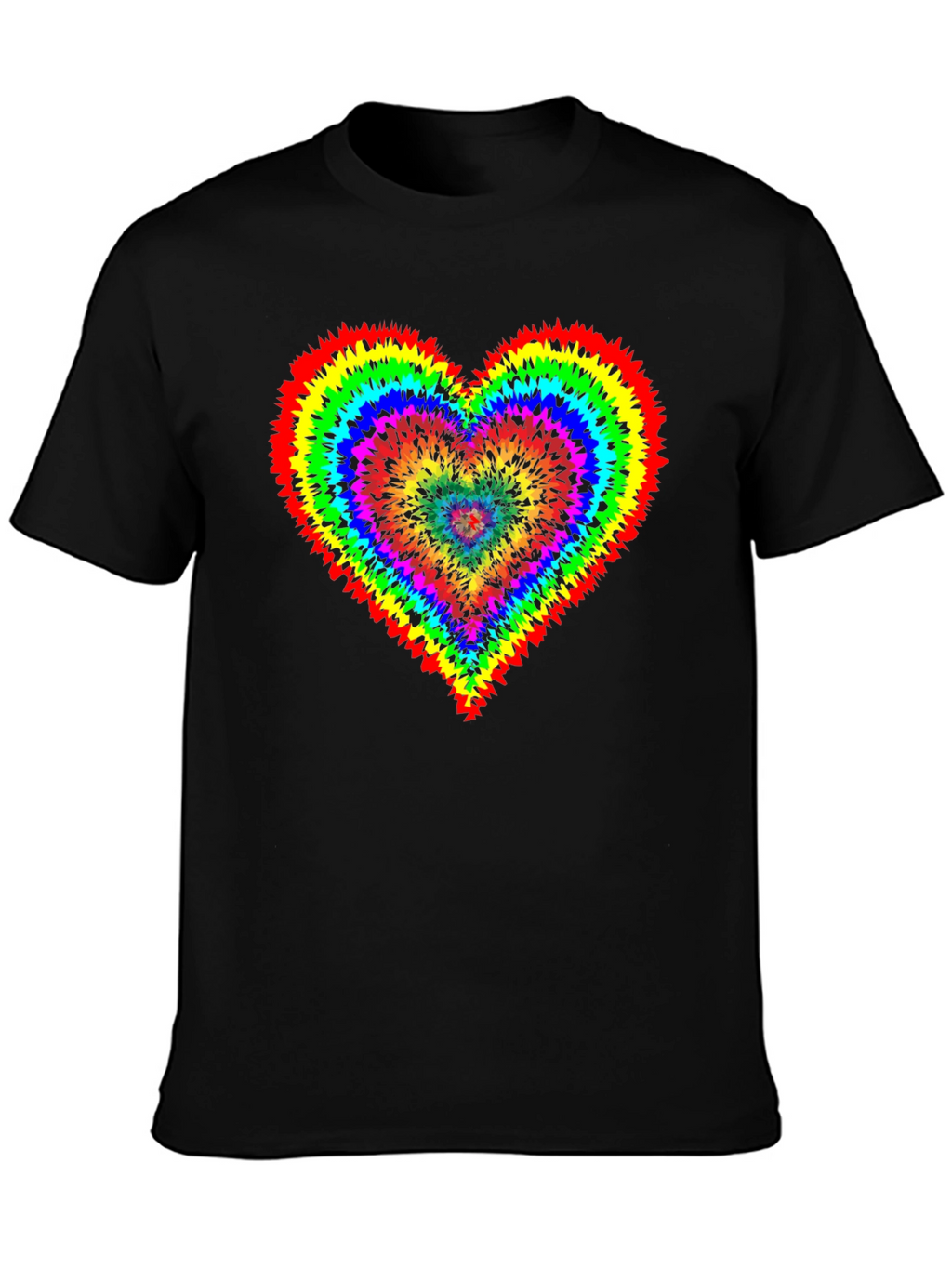 Rainbow Tie-Dye Heart T-Shirt