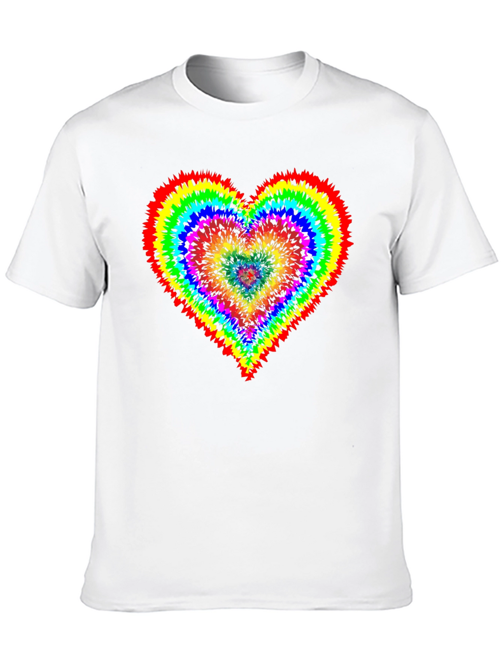 Rainbow Tie-Dye Heart T-Shirt
