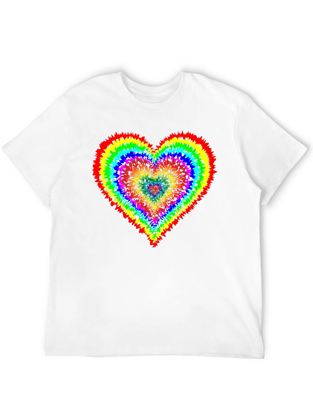 Rainbow Tie-Dye Heart T-Shirt