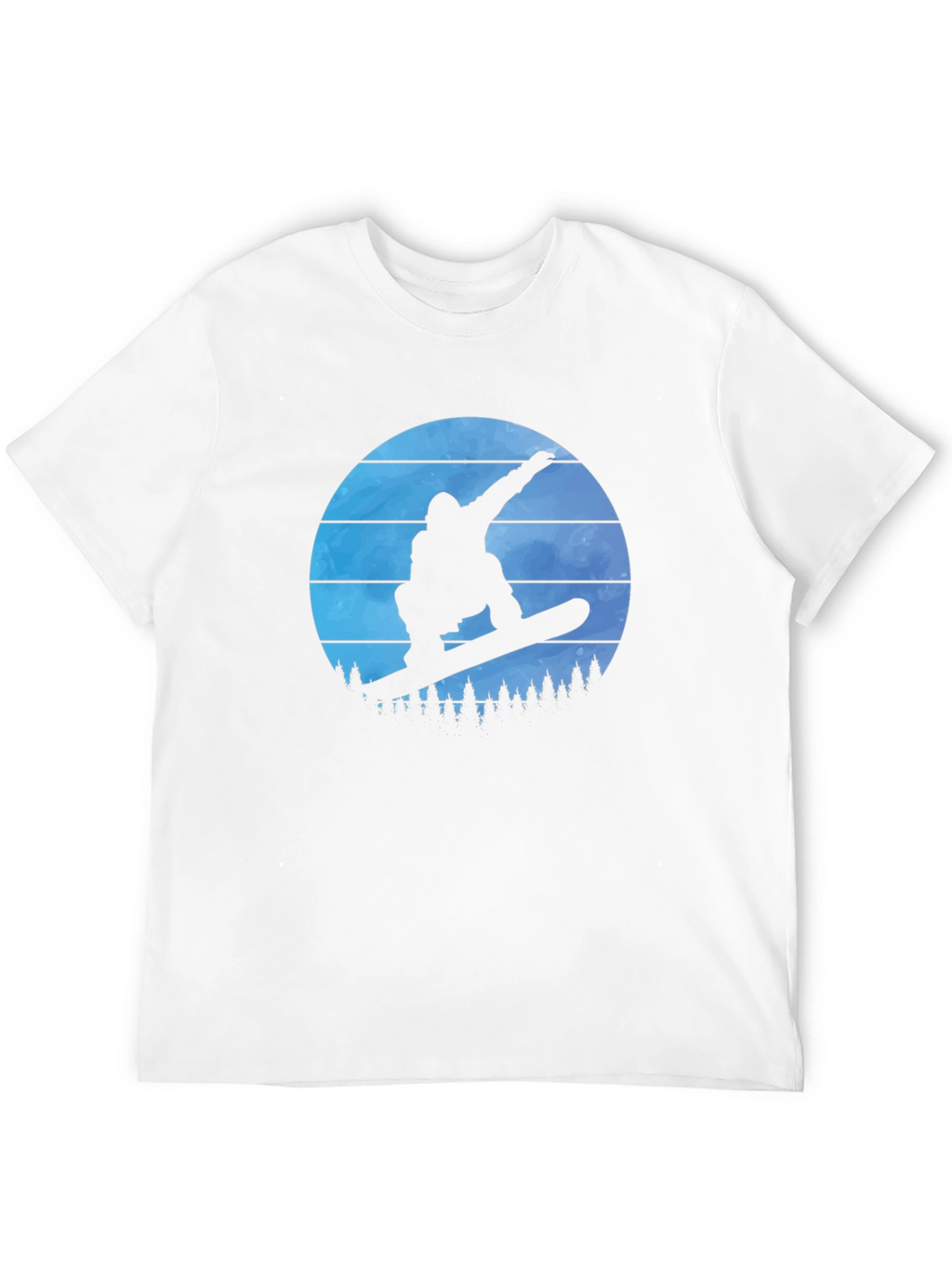 Snowboarder Silhouette Graphic Tee - Black T-Shirt
