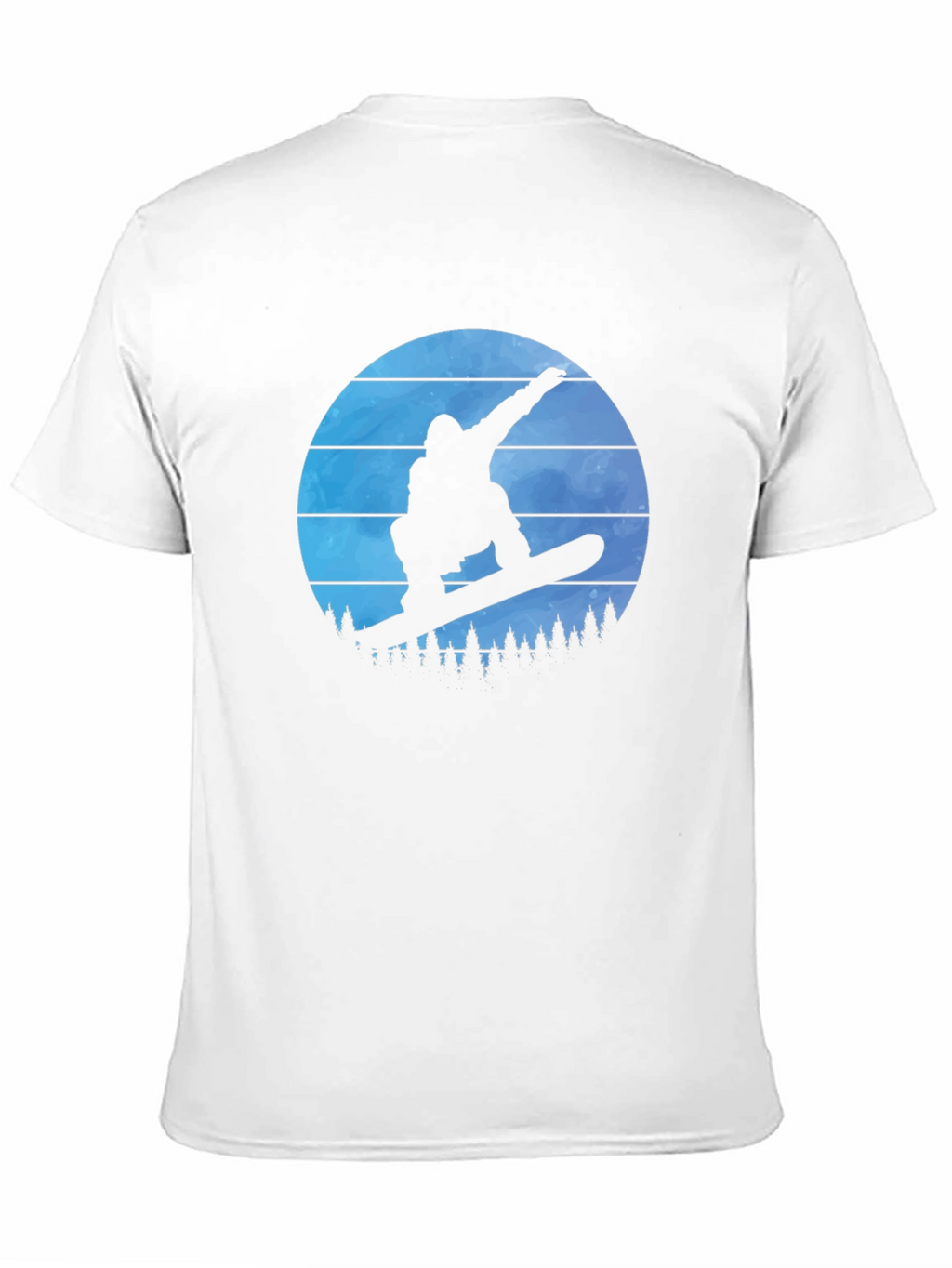 Snowboarder Silhouette Graphic Tee - Black T-Shirt
