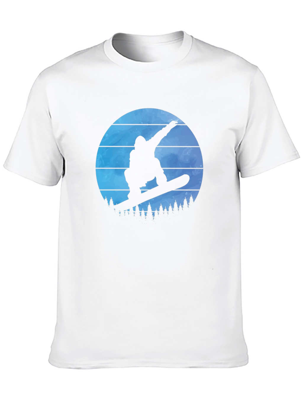 Snowboarder Silhouette Graphic Tee - Black T-Shirt