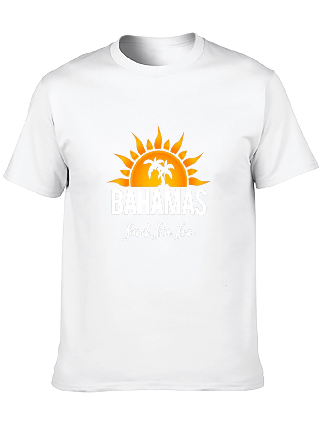 Bahamas Sand Sea Sun Black T-Shirt