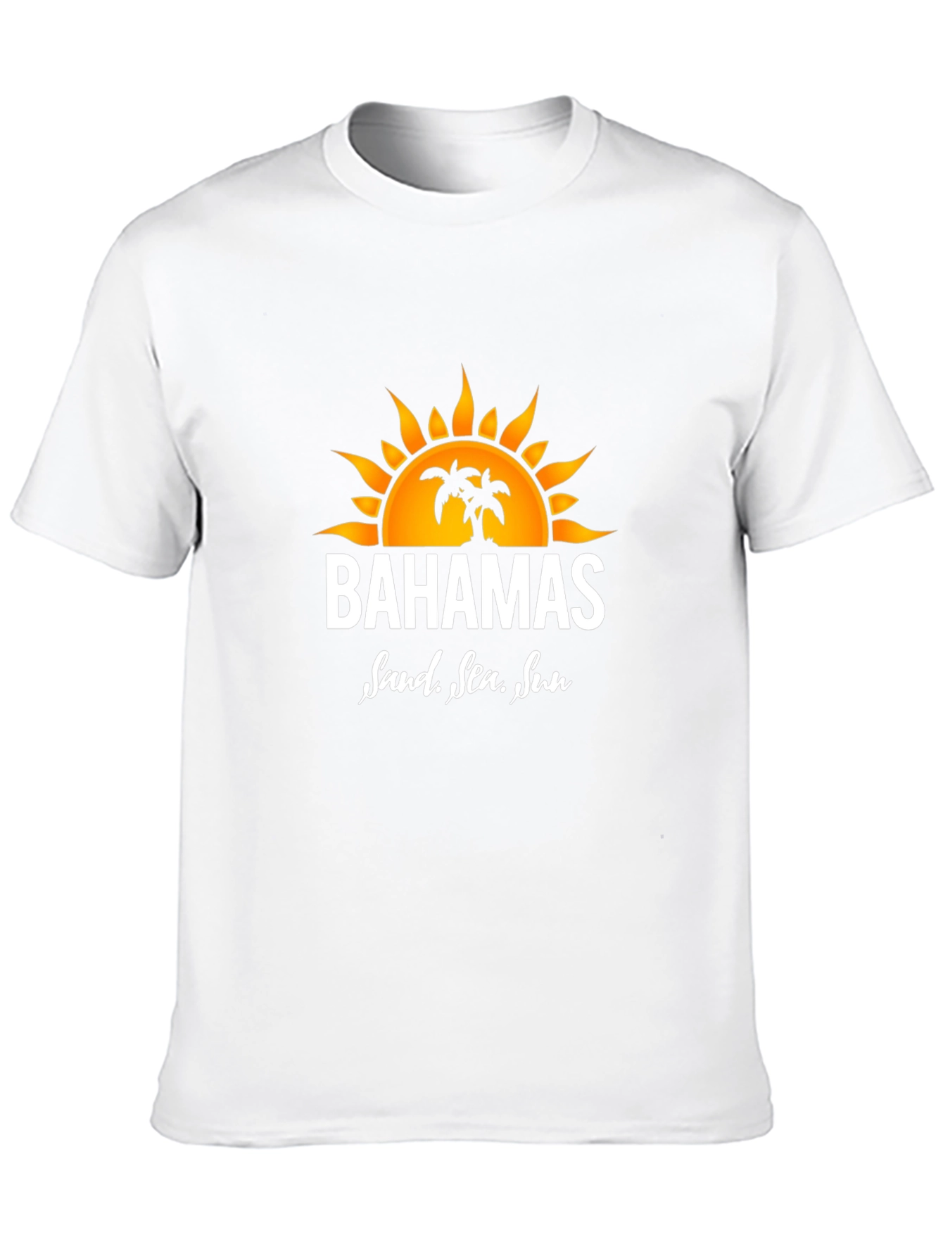 Bahamas Sand Sea Sun Black T-Shirt