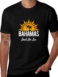 Bahamas Sand Sea Sun Black T-Shirt