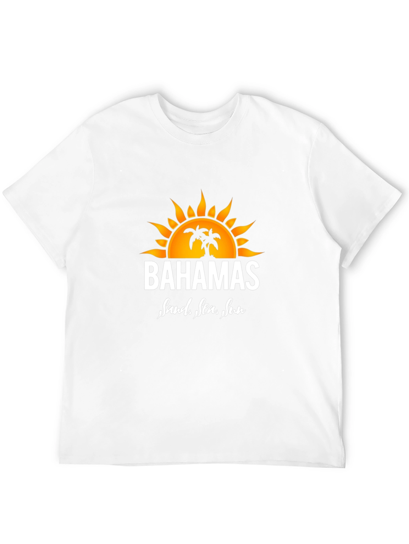 Bahamas Sand Sea Sun Black T-Shirt