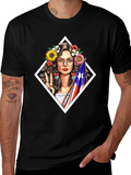 Puerto Rico Pride T-Shirt - Flower Crown Girl