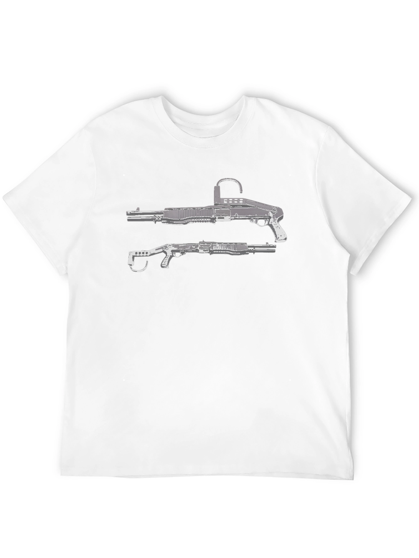 Firearm Graphic Black Crew Neck T-Shirt