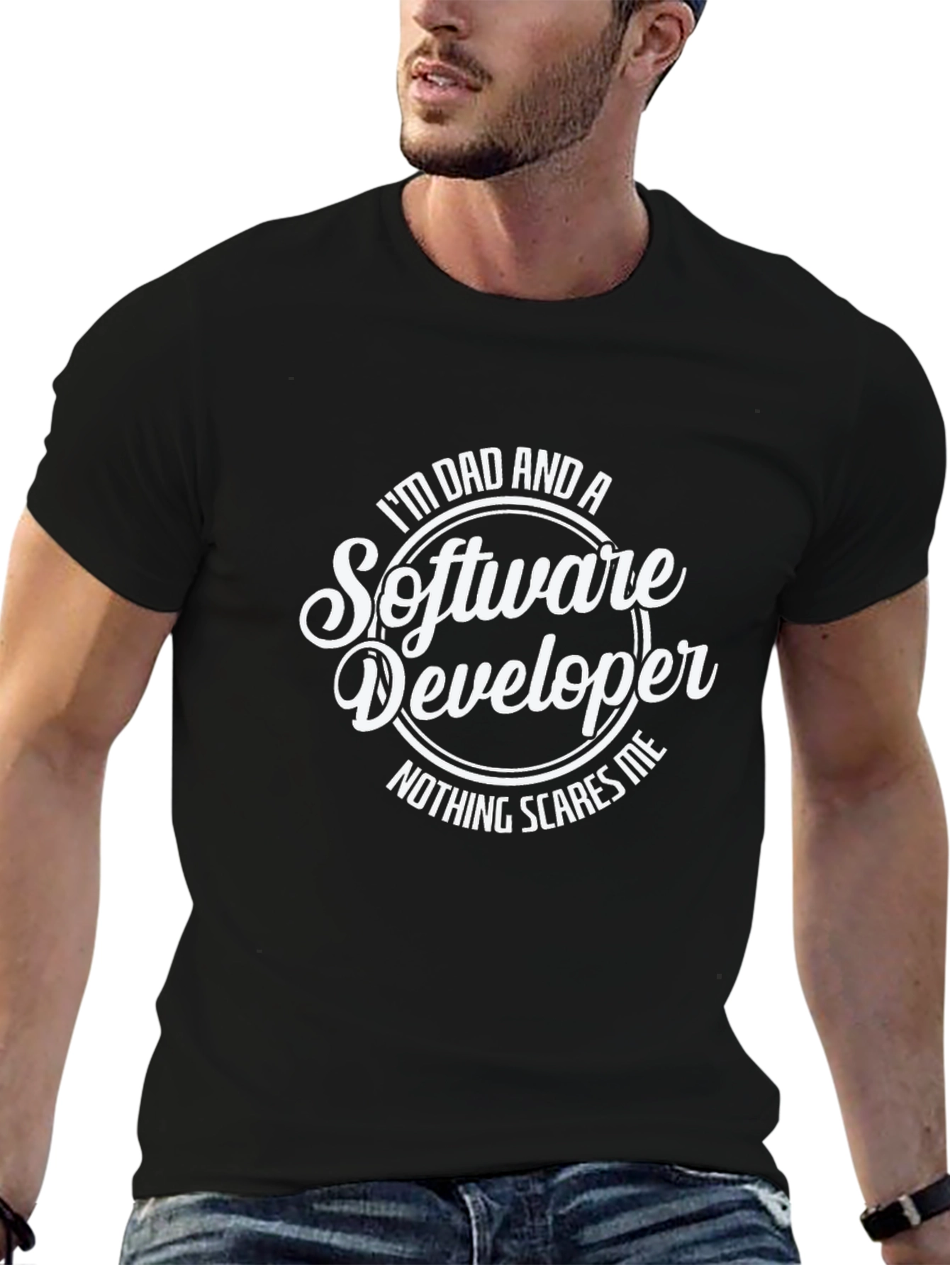 Im Dad and a Software Developer Black T-Shirt