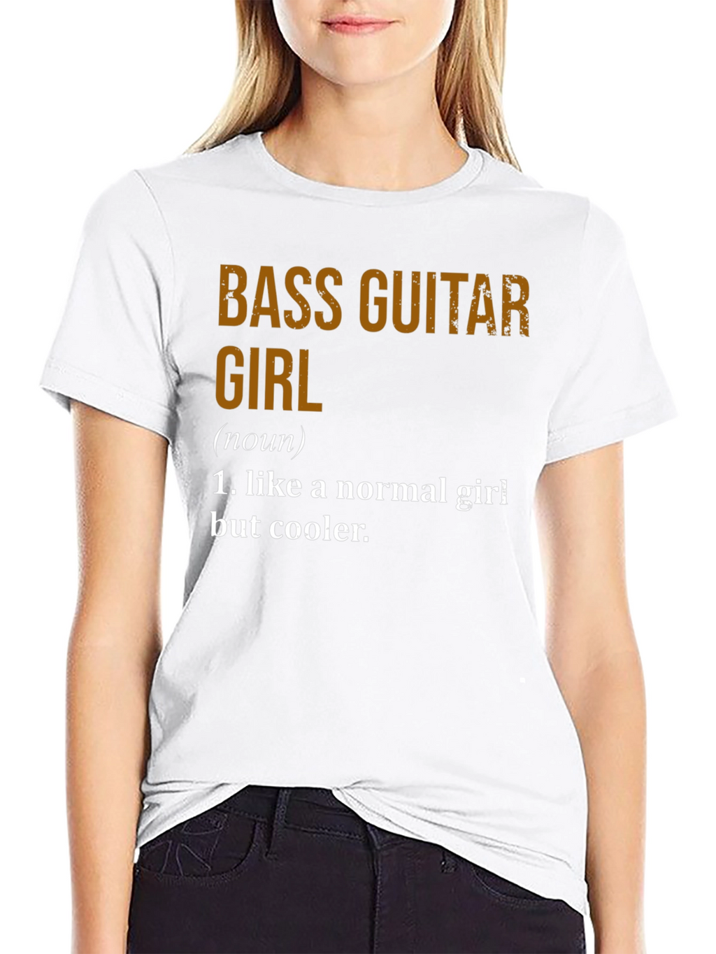 Bass Guitar Girl Definition Tee