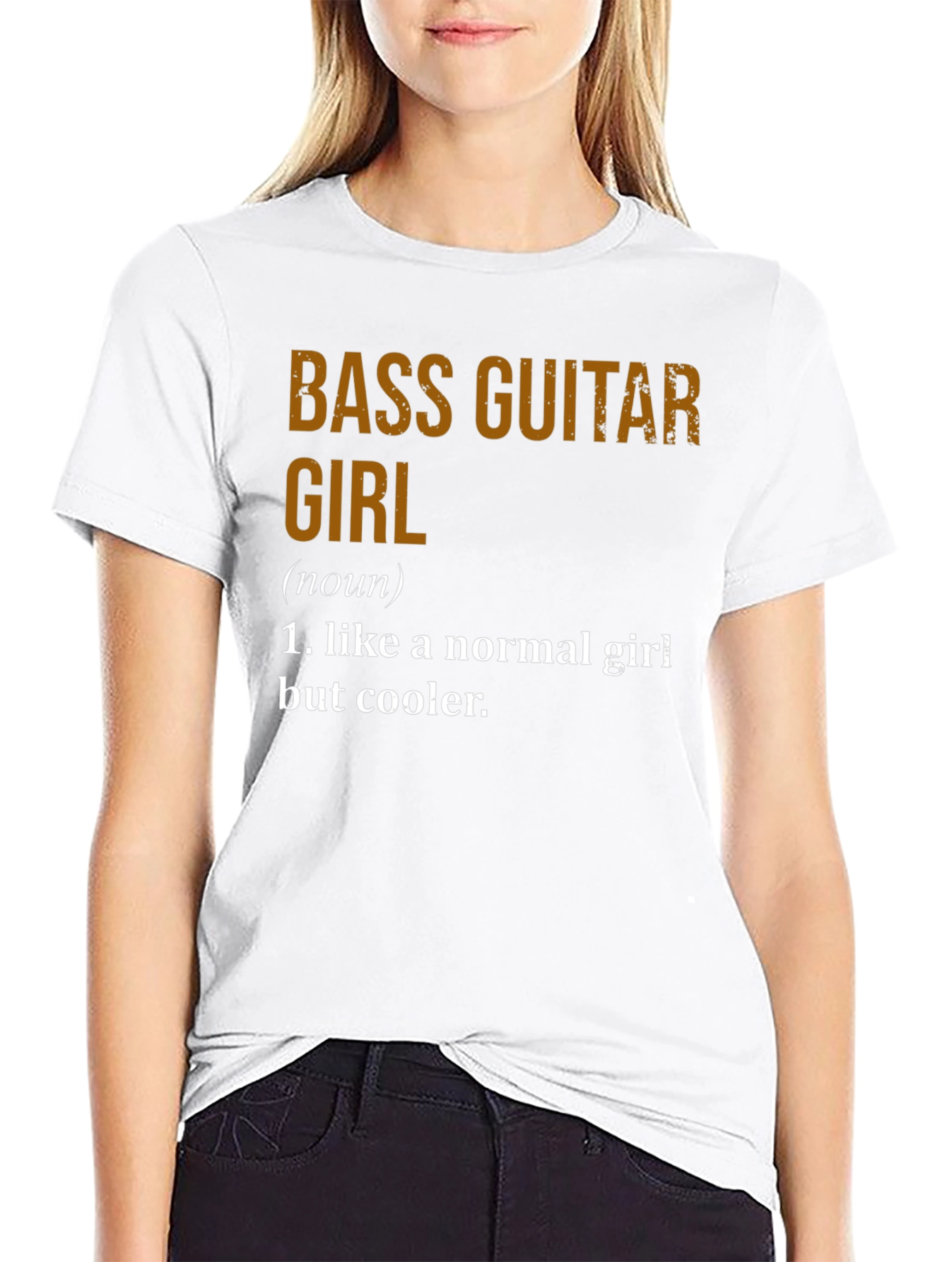 Bass Guitar Girl Definition Tee