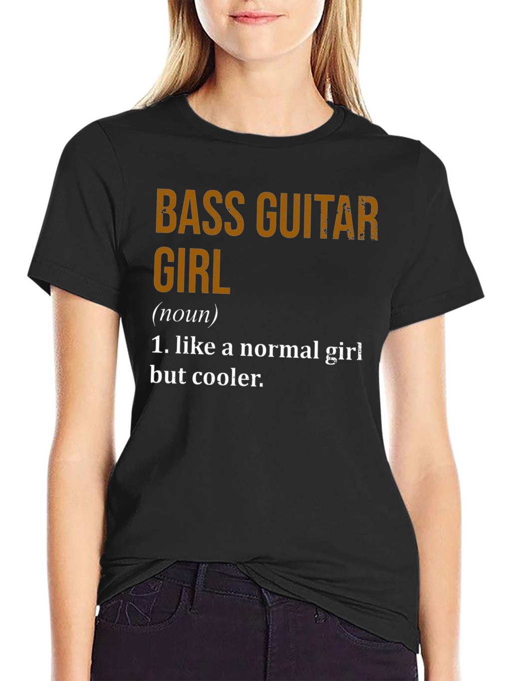 Bass Guitar Girl Definition Tee