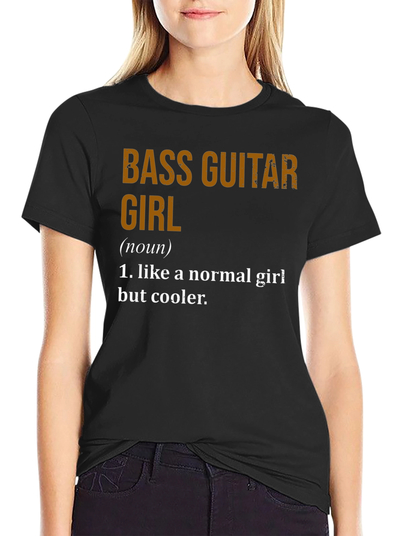 Bass Guitar Girl Definition Tee