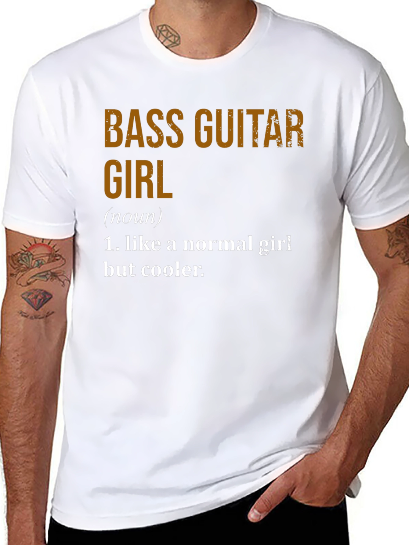 Bass Guitar Girl Definition Tee
