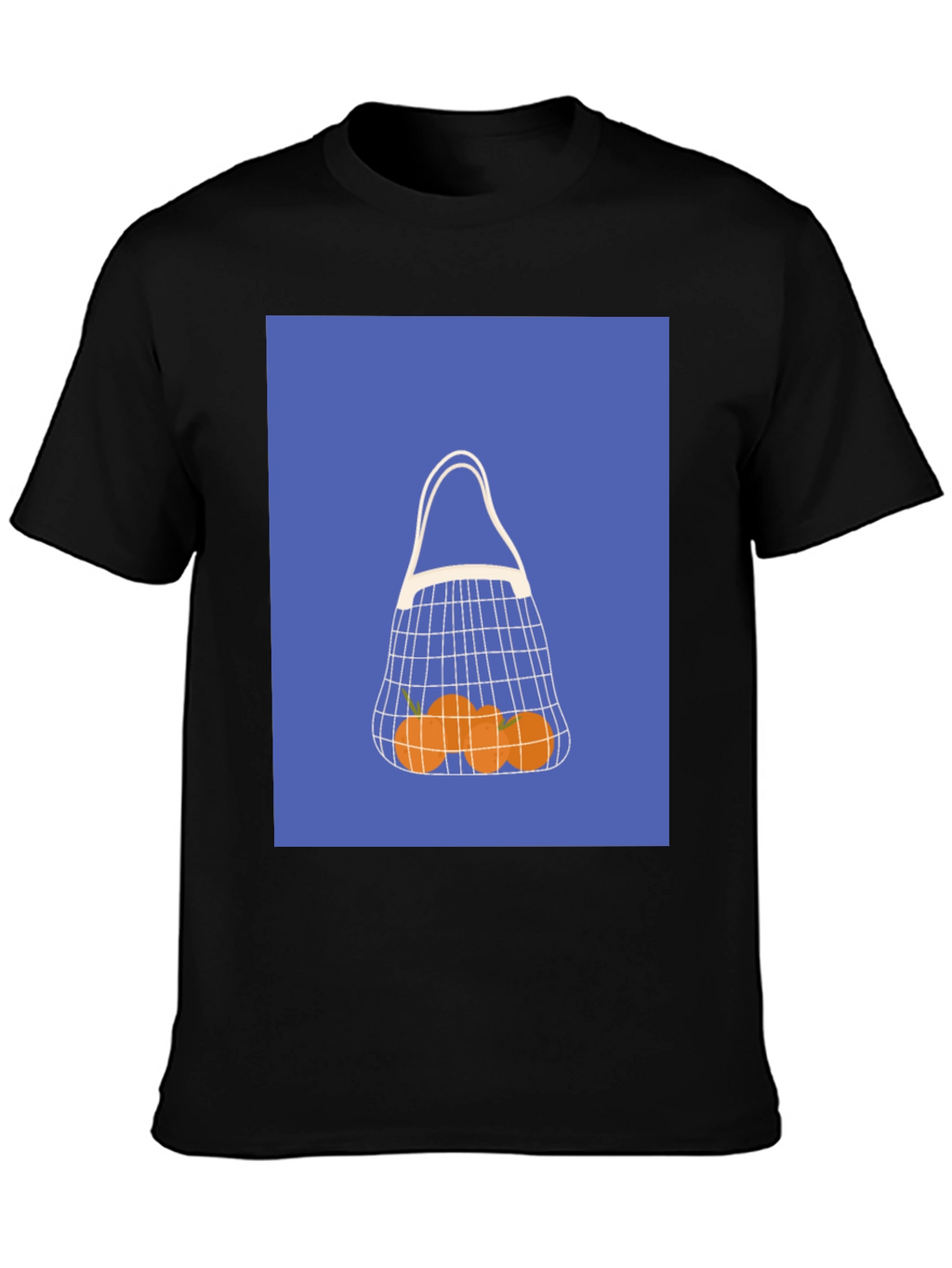 Modern Orange Fruit Net Bag Graphic Tee
