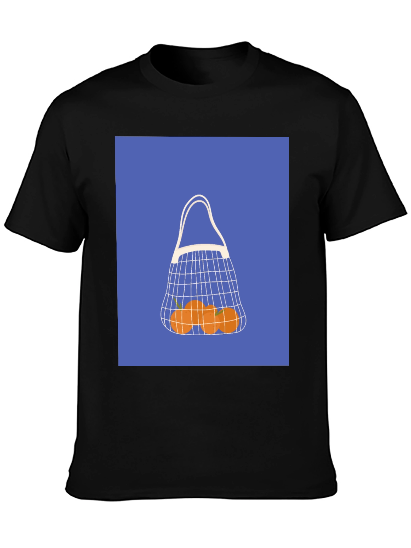 Modern Orange Fruit Net Bag Graphic Tee
