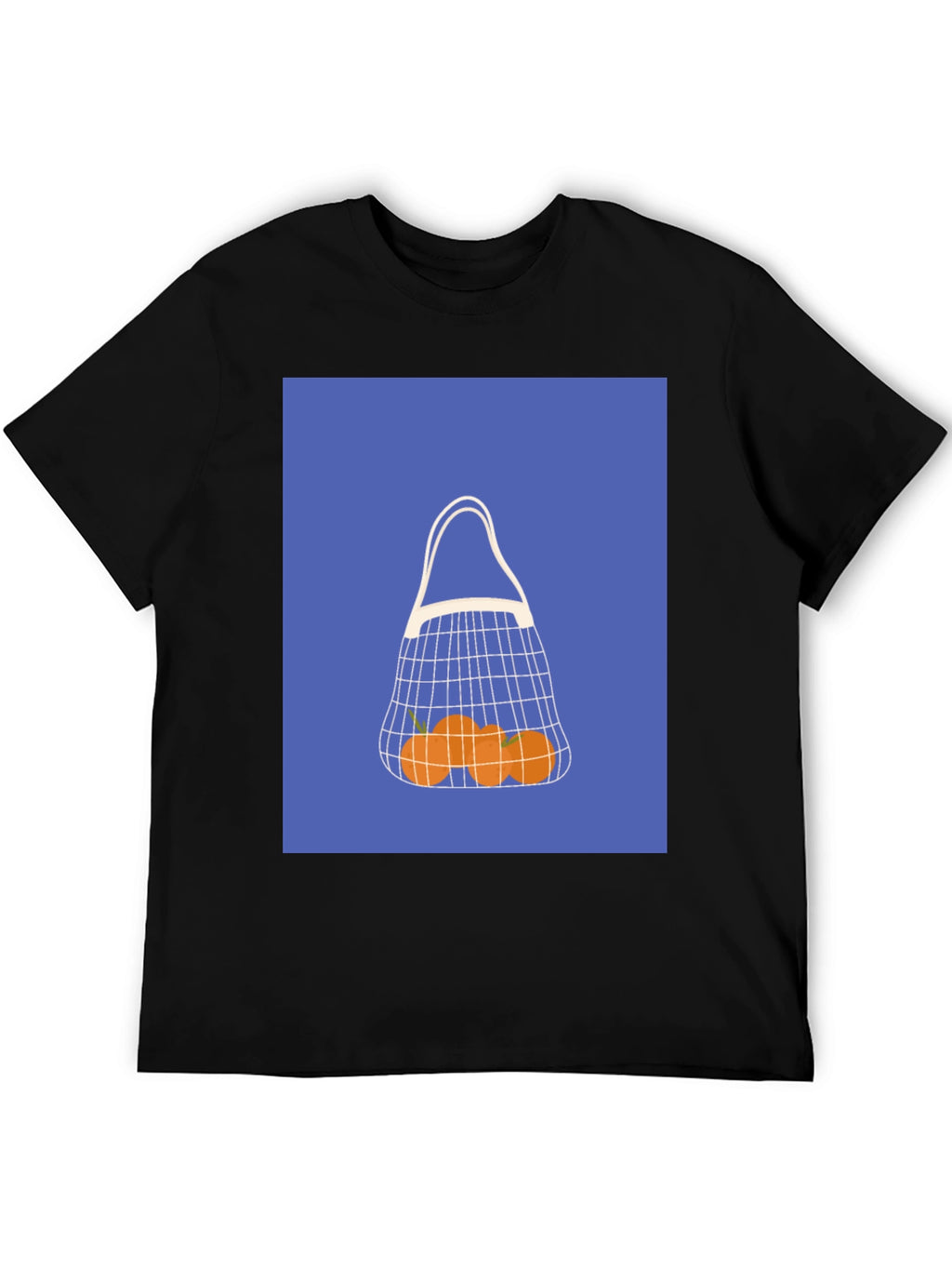 Modern Orange Fruit Net Bag Graphic Tee