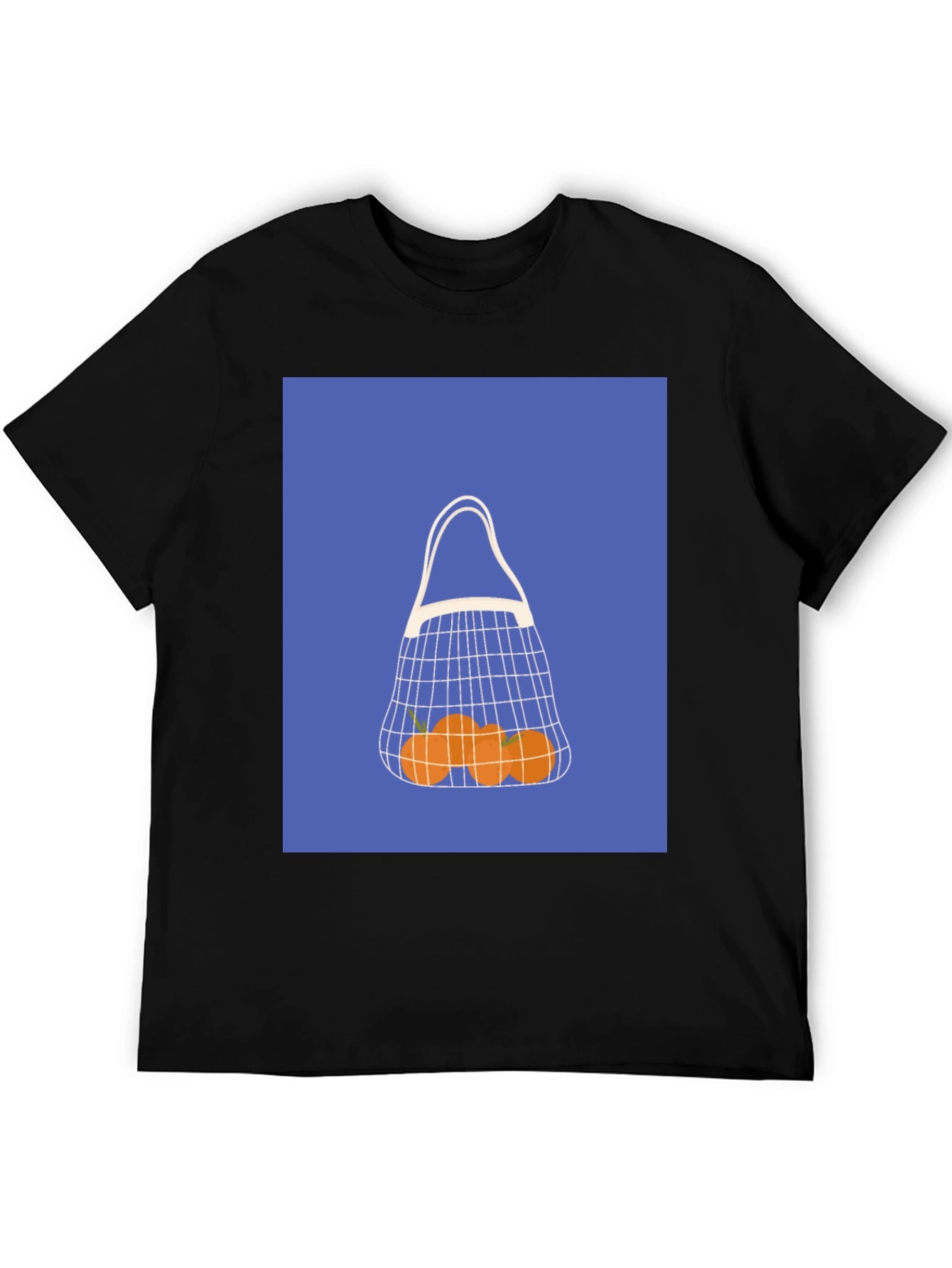 Modern Orange Fruit Net Bag Graphic Tee