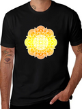 Radiant Mandala Graphic Black Tee