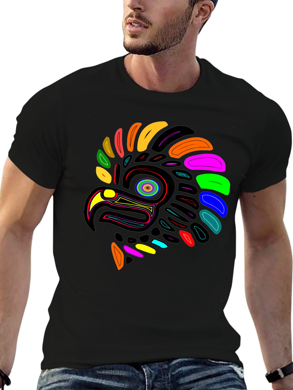 Vibrant Eagle Graphic Tee - Unique Design
