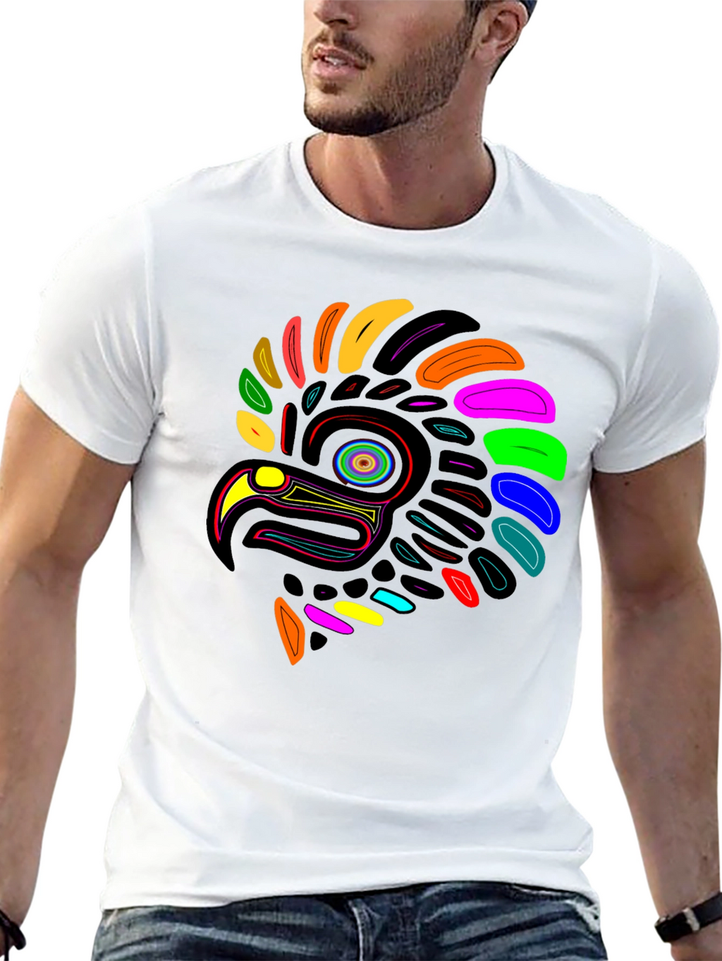 Vibrant Eagle Graphic Tee - Unique Design