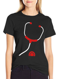 Stethoscope Graphic T-Shirt - Medical Professional Apparel