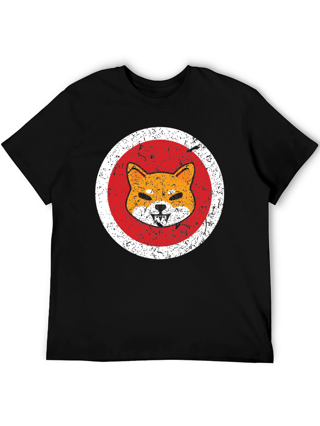Shiba Inu Graphic Tee - Distressed Style