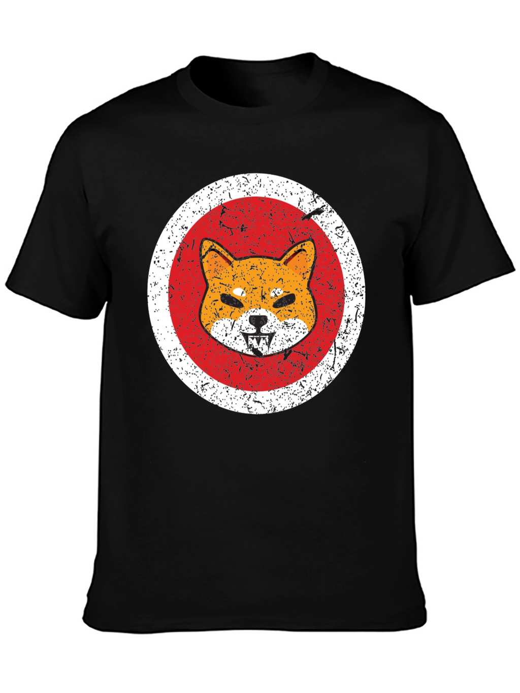 Shiba Inu Graphic Tee - Distressed Style