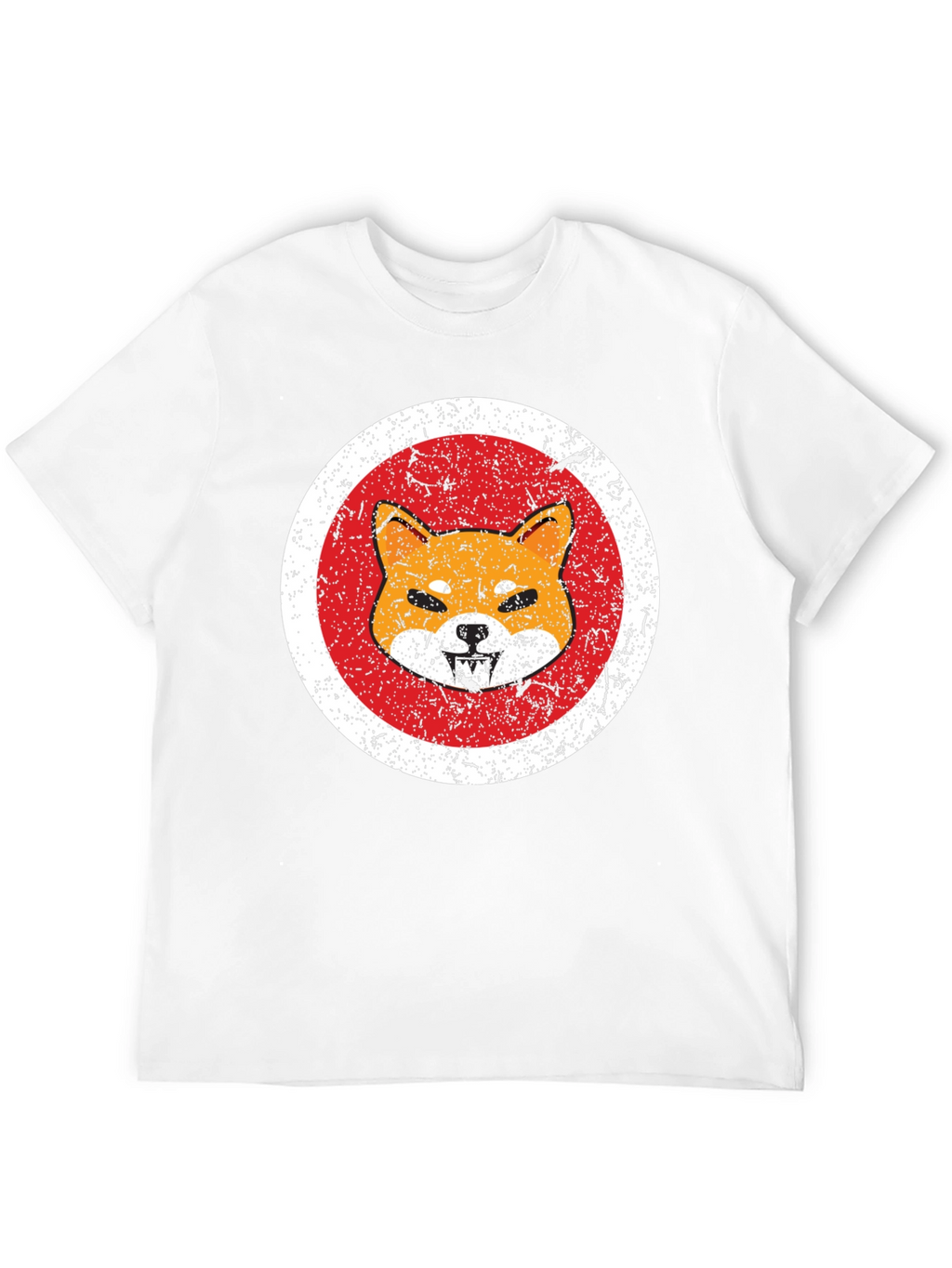 Shiba Inu Graphic Tee - Distressed Style