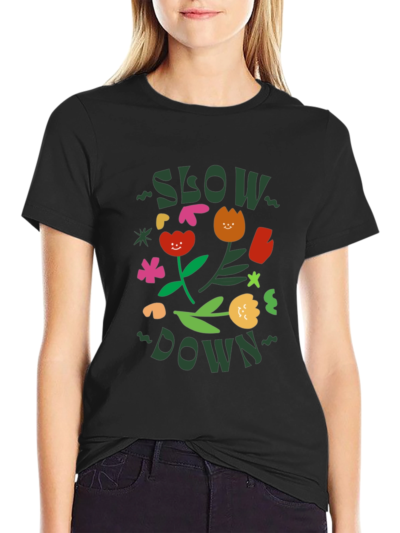 Slow Down Graphic Tee - Stylish Comfort
