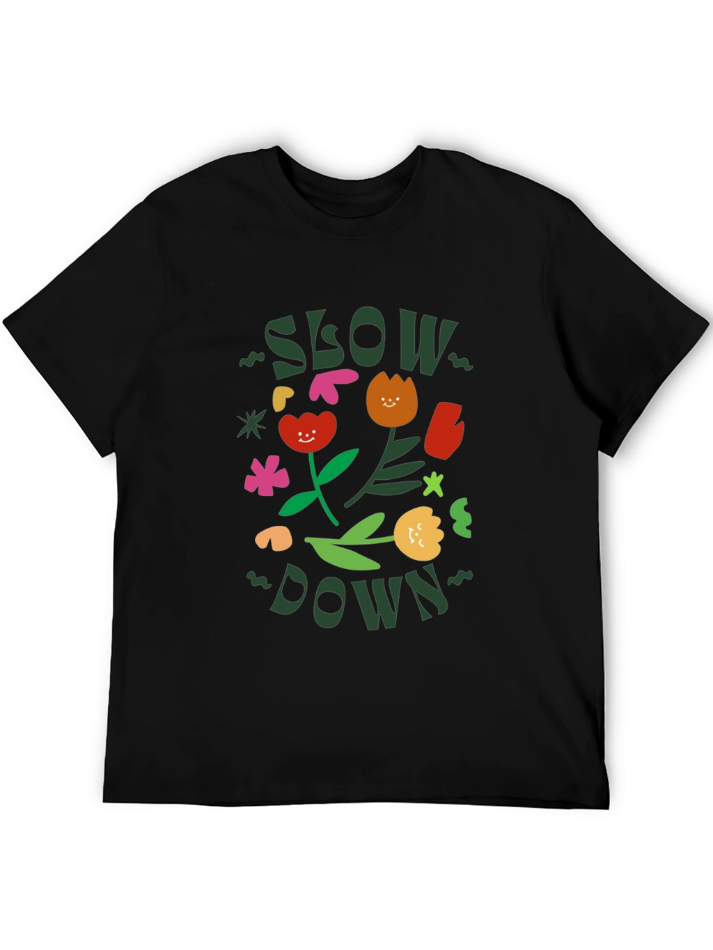 Slow Down Graphic Tee - Stylish Comfort