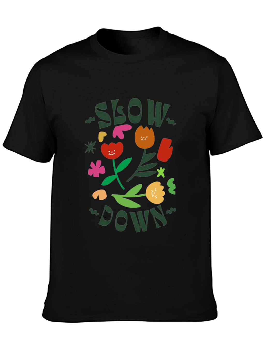 Slow Down Graphic Tee - Stylish Comfort