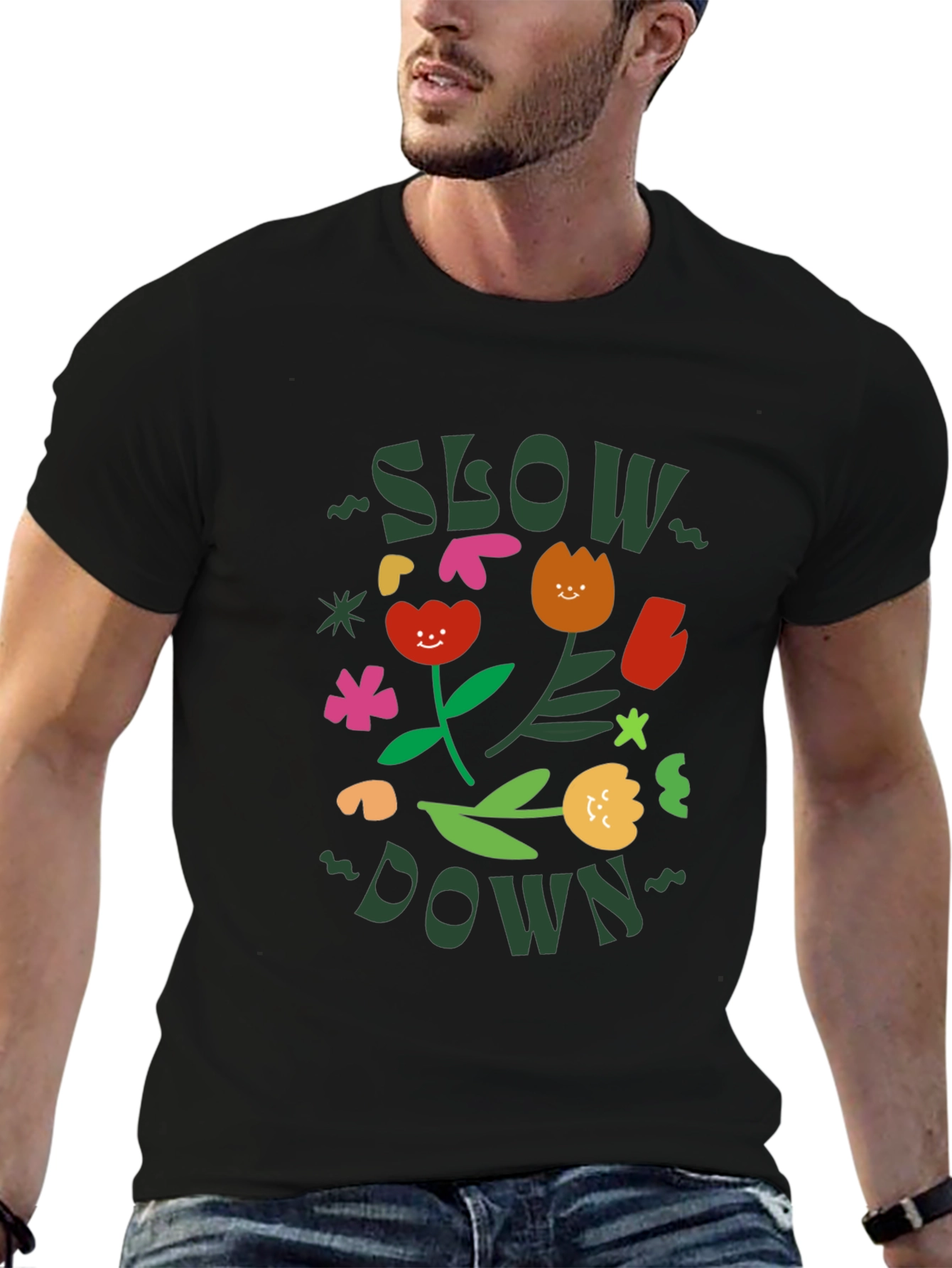 Slow Down Graphic Tee - Stylish Comfort
