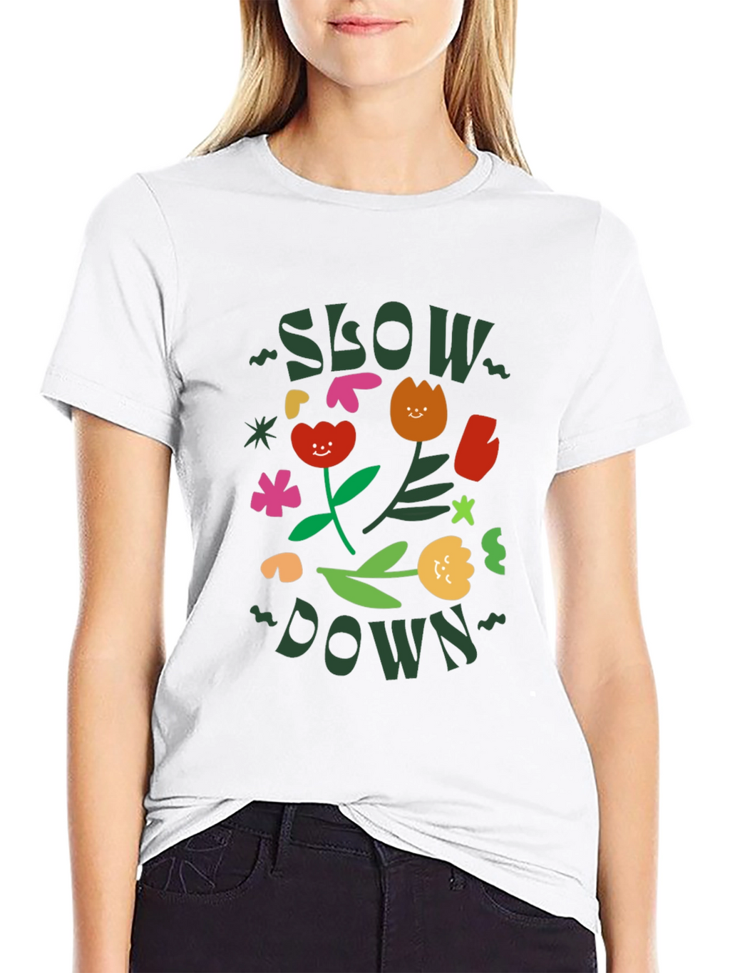 Slow Down Graphic Tee - Stylish Comfort