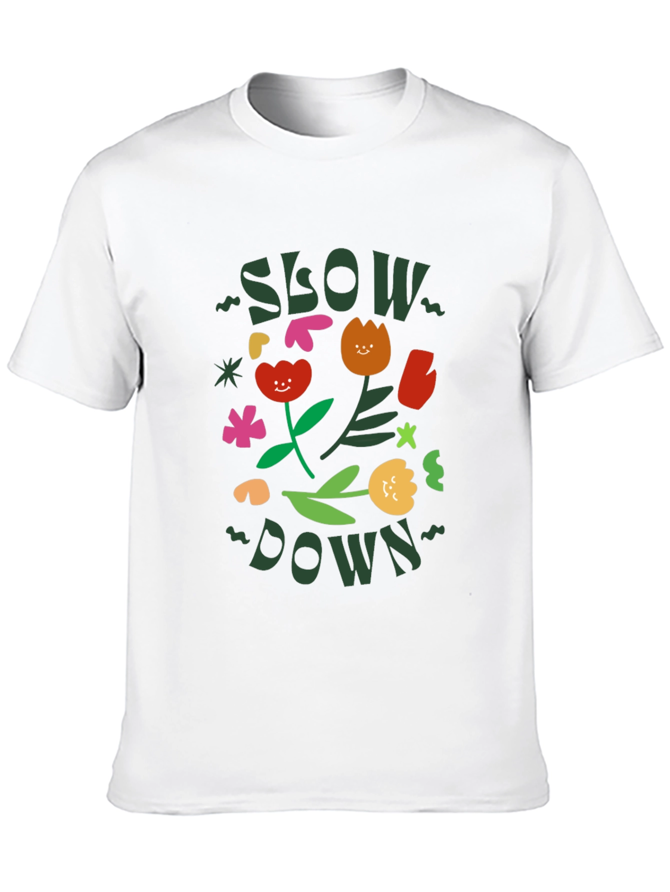 Slow Down Graphic Tee - Stylish Comfort