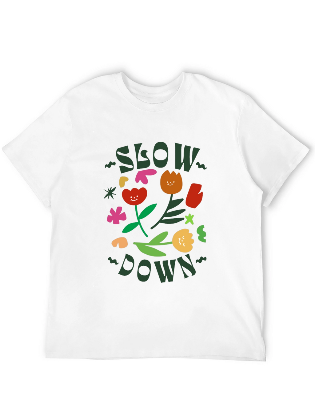 Slow Down Graphic Tee - Stylish Comfort