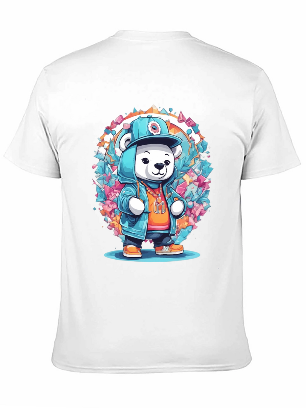 Hip Hop Bear Graphic Tee - Trendy Streetwear