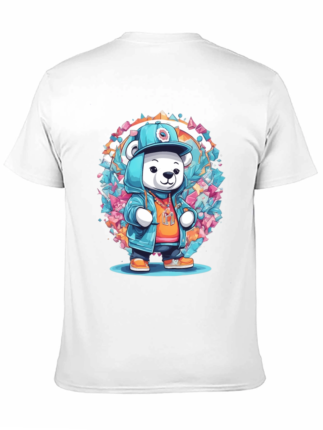 Hip Hop Bear Graphic Tee - Trendy Streetwear
