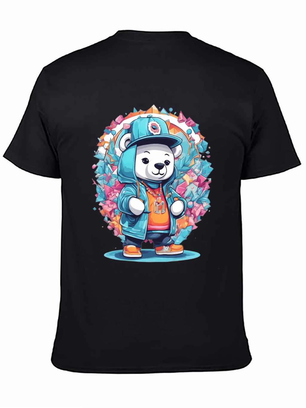 Hip Hop Bear Graphic Tee - Trendy Streetwear