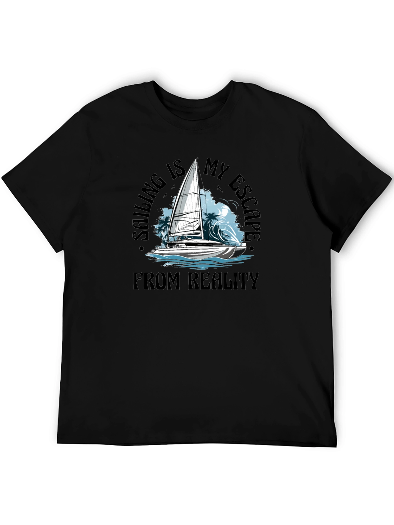 Sailing Escape Black T-Shirt