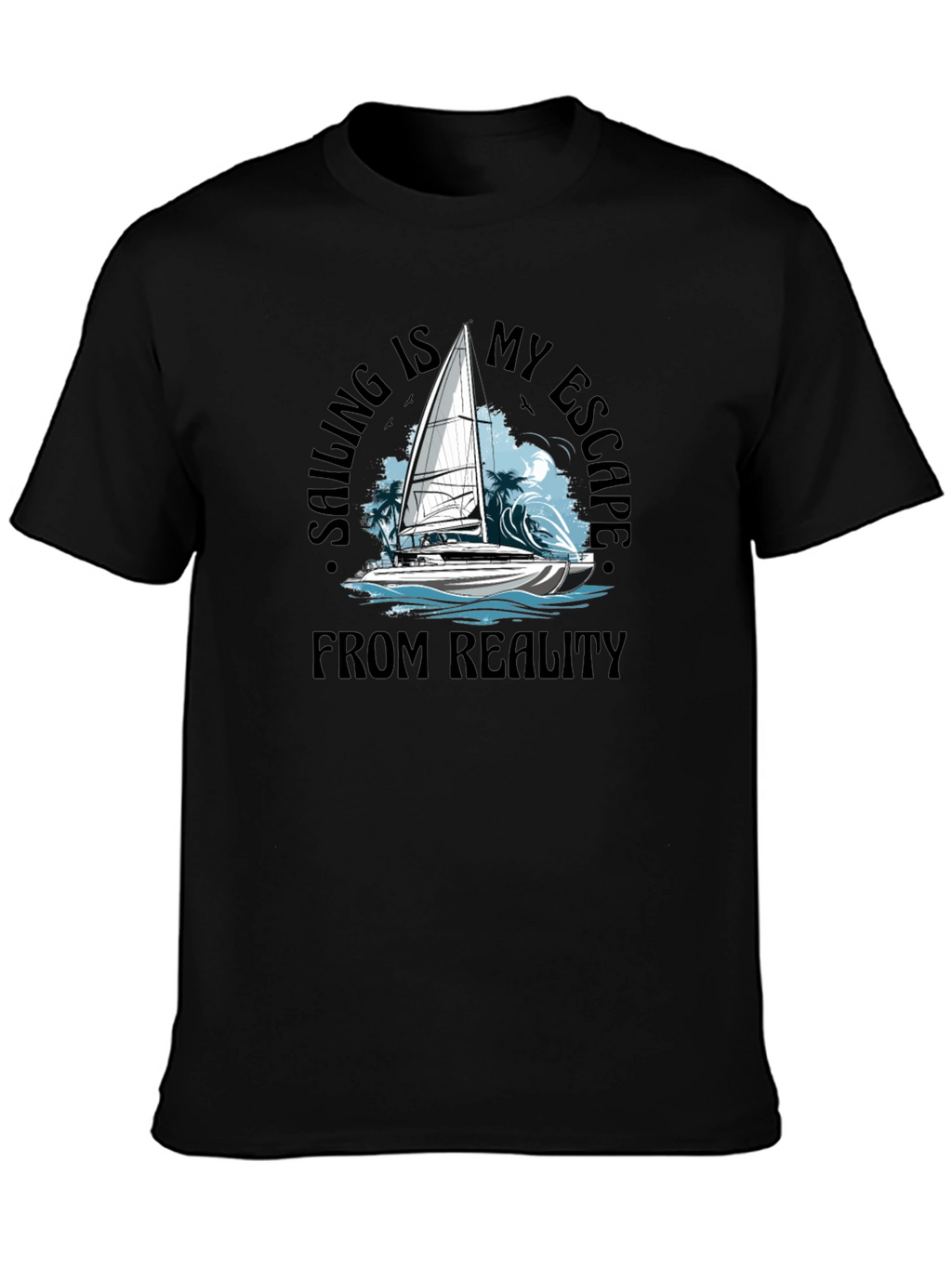 Sailing Escape Black T-Shirt