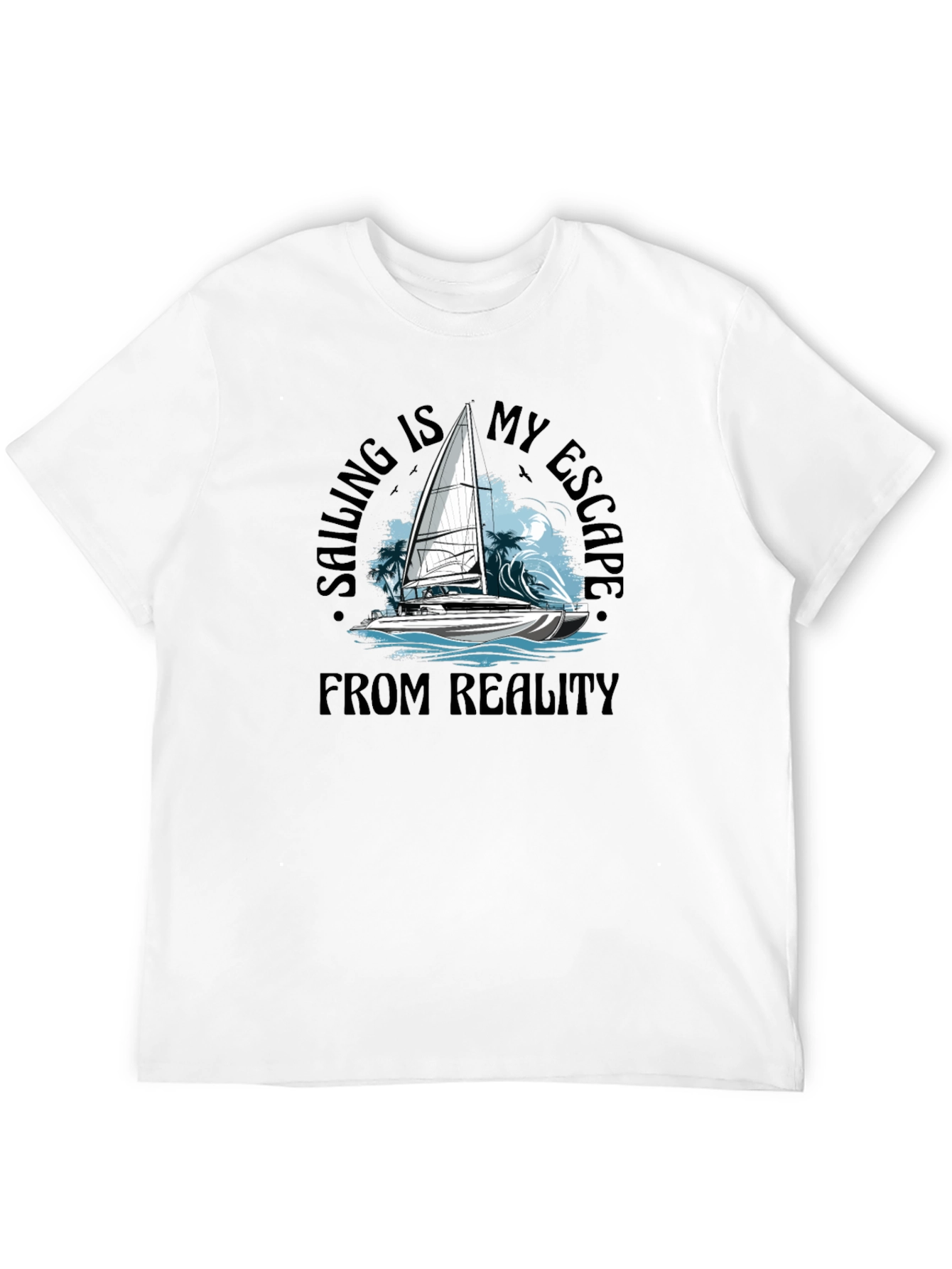 Sailing Escape Black T-Shirt