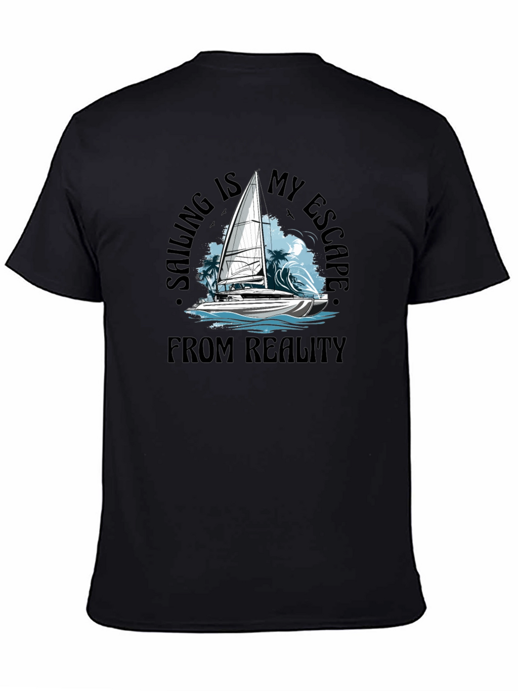 Sailing Escape Black T-Shirt