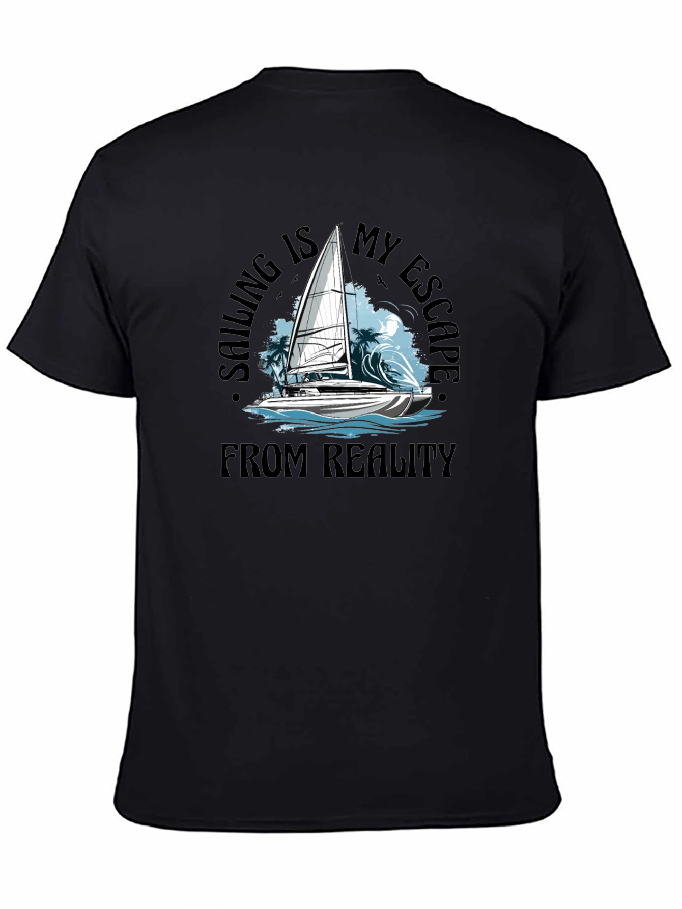 Sailing Escape Black T-Shirt