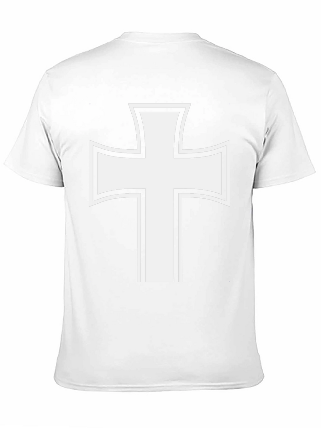 White Cross Graphic Black T-Shirt