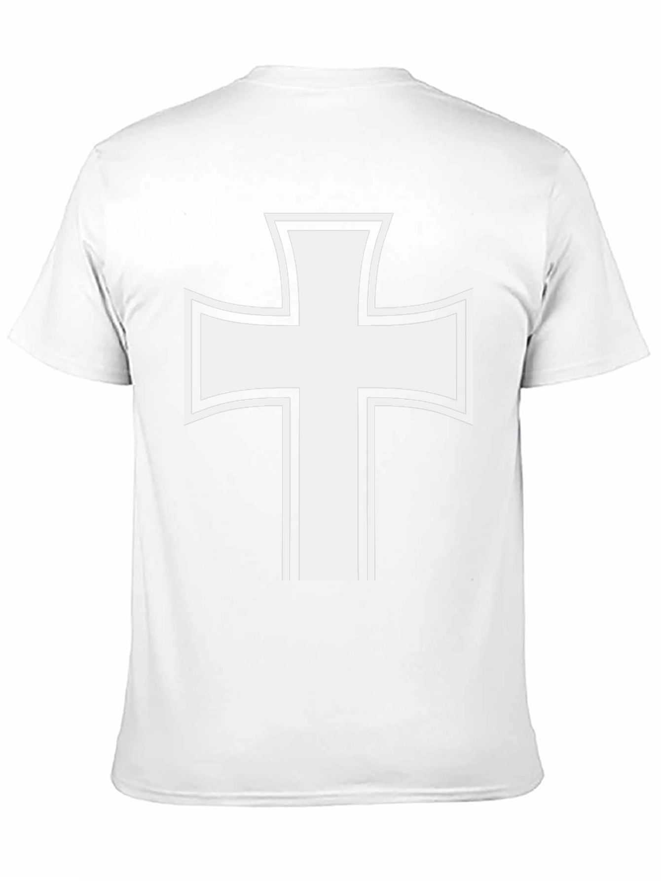 White Cross Graphic Black T-Shirt