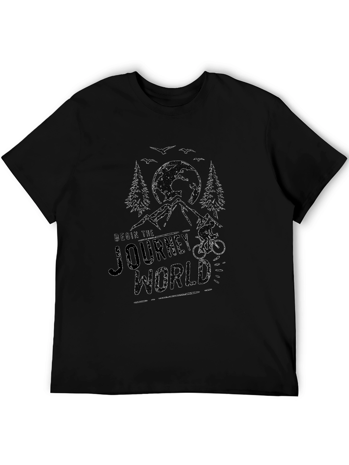 Mountain Bike Journey Graphic Tee - Black