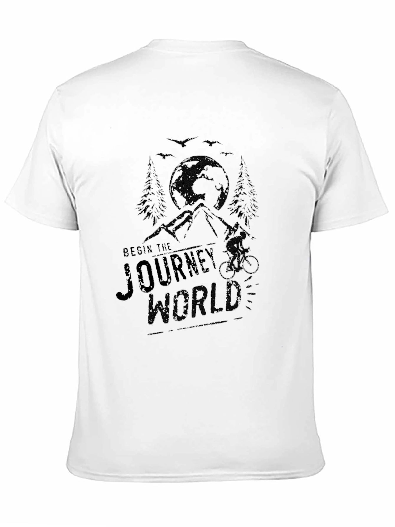 Mountain Bike Journey Graphic Tee - Black